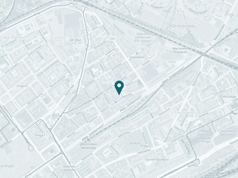 Mapa: Centrum Medyczne Wileńska, ul. Czynszowa 1, Praga-Północ