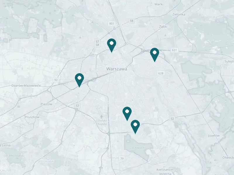 Mapa: Febumed — 5 miejsca w mieście Warszawa