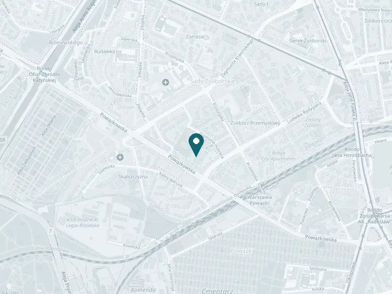 Mapa: Holly Cliniq, ul. Powązkowska 42 lok. U10, Żoliborz