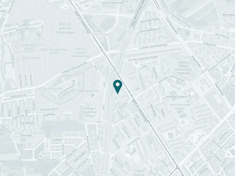 Mapa: Klinika Belvedere, ul. Jana III Sobieskiego 45/U7, Mokotów