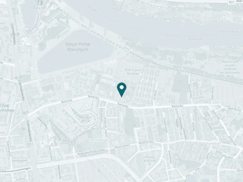 Mapa: Klinika OT.CO, ul. Bartycka 24B lok. U1, Mokotów