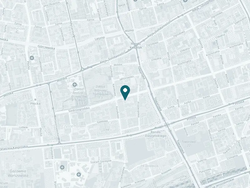 Mapa: Centrum Medyczne ODENT, ul. Grzybowska 85, Wola