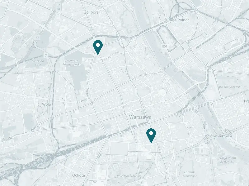 Mapa: Sharley Medical Clinic — 2 miejsca w mieście Warszawa