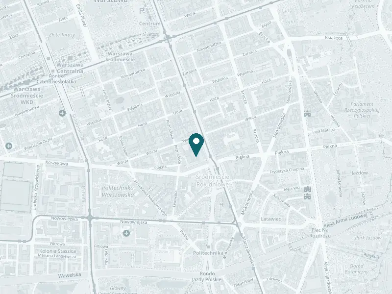 Mapa: Wellderm, ul. Piękna 44, Śródmieście